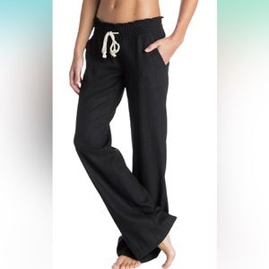 Black Roxy beachy pants, used.
